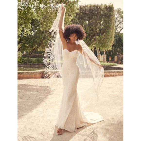 Maggie Sottero Dover Wedding Gown Size 12 NEW - Picture 1 of 8